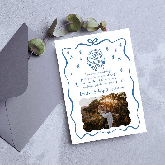 grillige geloften | handgetekende doedel | bedankkaart