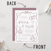 grillige geloften | handgetekende doedels | Bruilo Kaart