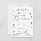 grillige geloften | handgetekende doedels | Bruilo RSVP Kaartje (Voorkant)