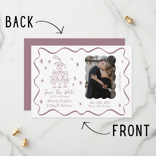 grillige geloften | handgetekende doedels | Bruilo Save The Date