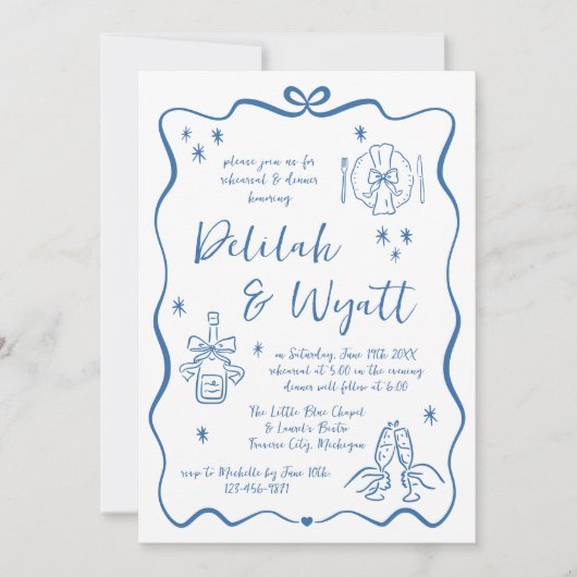 grillige geloften | handgetekende doedels | repeti kaart (Voorkant)