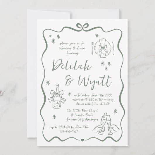 grillige geloften | handgetekende doedels | repeti kaart (Voorkant)