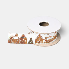 Grillige Gemberhuisjes Kerst Dorp Satijnen Lint