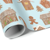 Grillige Gemberhuisjes & Koekjes Cadeaupapier (Rol Hoek)