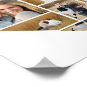 Grillige gepersonaliseerde hart liefde foto collag poster (Hoek)