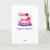  grillige gepersonaliseerde meisjesverjaardag kaart (Achterkant)