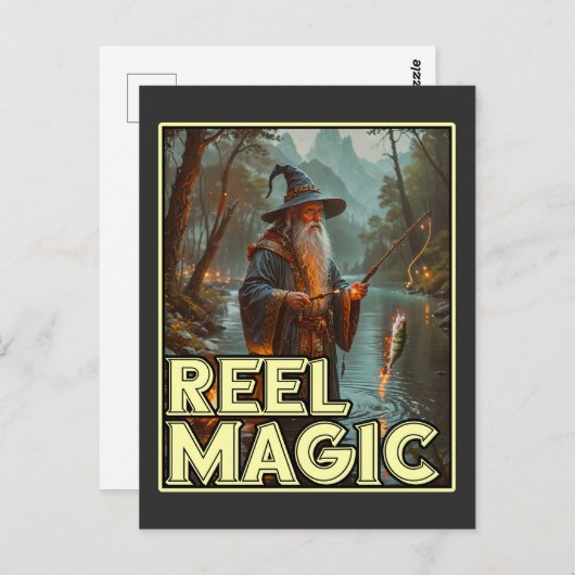 grillige Gevist tovenaar Briefkaart (Voorkant / Achterkant)