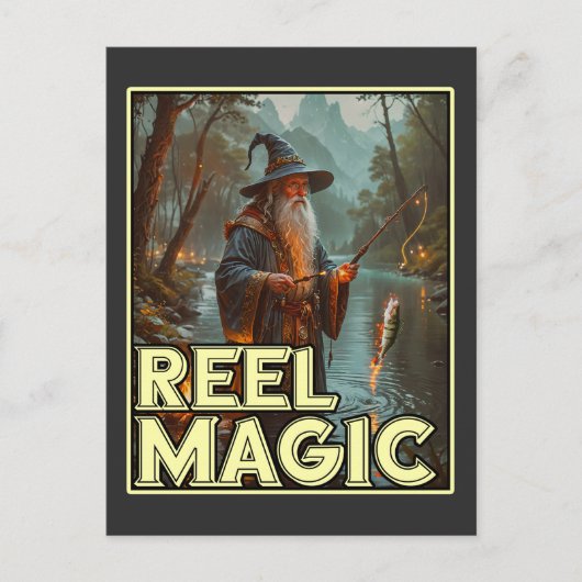 grillige Gevist tovenaar Briefkaart (Voorkant)