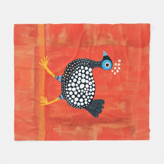 grillige gevlekte parelhoen fleece deken (Voorkant (Horizontaal))