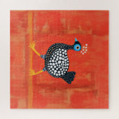 grillige gevlekte parelhoen legpuzzel (Horizontaal)