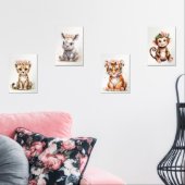 grillige girly nursery safari dier muurkunst sets (Woonkamer)