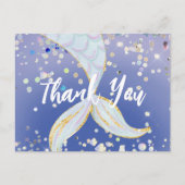 Grillige Glitter Meermin Strand Onder de Zee Briefkaart (Voorkant)