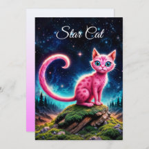 grillige gloeiende kat, lange staart blauwe ogen k