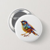 grillige gloeiende mus ronde button 5,7 cm (Voorkant /achterkant)