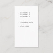 grillige gloeilamp idee onderwijs leraar visitekaartje (Achterkant)