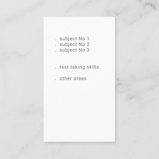 grillige gloeilamp idee onderwijs leraar visitekaartje (Achterkant)