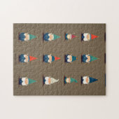 grillige gnoom line-up puzzel (Horizontaal)