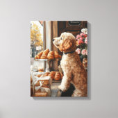 Grillige Goldendoodle Kunst - Franse Bakkerij Canvas Afdruk (Voorkant)