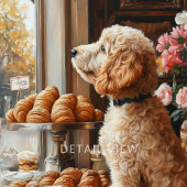 Grillige Goldendoodle Kunst - Franse Bakkerij Canvas Afdruk