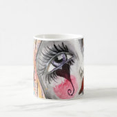 grillige Gothic meisje mime clown positiviteit lie Koffiemok (Center)