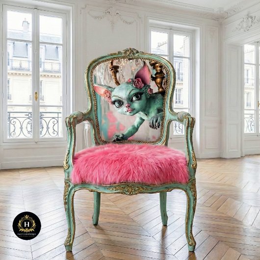 Grillige Gotische Kat Gargoyle Decoupage Tissuepapier