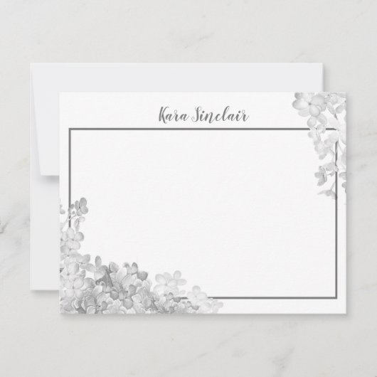 Grillige Grise Blossom Notitiekaartje (Voorkant)