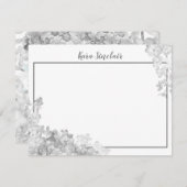 Grillige Grise Blossom Notitiekaartje (Voorkant / Achterkant)