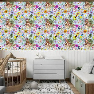 Grillige Groene Fantasie Draak Paddenstoel Bloemen Behang