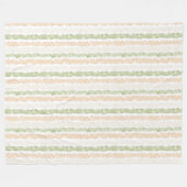 Grillige Groene Perzik Strepen  Fleece Deken (Voorkant (Horizontaal))