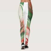 grillige groene rode witte werveling leggings (Achterkant)