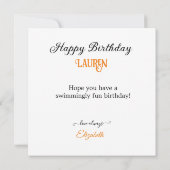 GRILLIGE GROOTOOGGOUDVISSEN THEMA VERJAARDAGSTAART KAART (Achterkant)