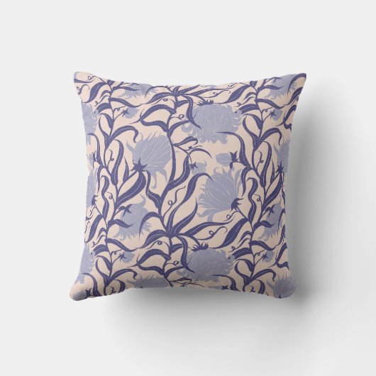 grillige grote bloem lavendel kussen (Achterkant)