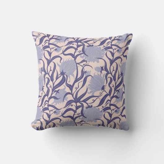 grillige grote bloem lavendel kussen (Voorkant)