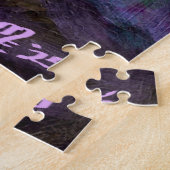 Grillige Grote-Ogen Funky Abstracte Kitty Kat Legpuzzel (Zijkant)