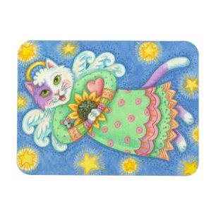 GRILLIGE GUARDIAN ANGEL CAT MAGNEET Rechthoek