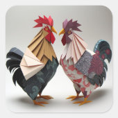 grillige haan stickers (Voorkant)