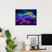 grillige hagedis poster (Thuiskantoor)