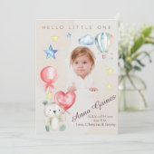 Grillige Hallo Kleine Aankondiging (Staand voorkant)