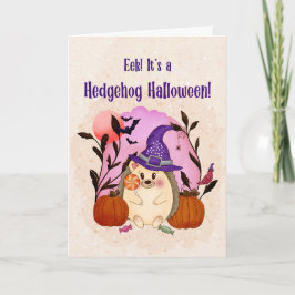 Grillige Halloween Egel met Lolly Kaart