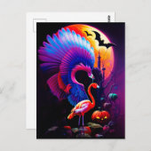 Grillige Halloween Flamingo Horror Briefkaart (Voorkant / Achterkant)