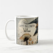 grillige Halloween-heks, gepersonaliseerd Koffiemok (Links)
