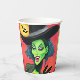 Grillige Halloween Heks Papieren Bekers