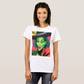 Grillige Halloween Heks T-shirt (Voorkant volledig)