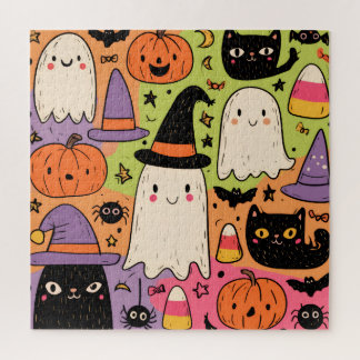 Grillige Halloween - Pastel Spokenpatroon Legpuzzel