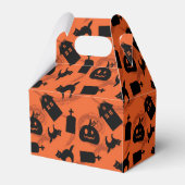 Grillige Halloween-patroon Bedankdoosjes (Achterkant)