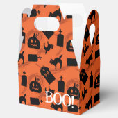 Grillige Halloween-patroon Bedankdoosjes (Geopend)