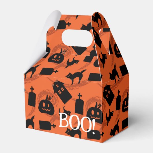 Grillige Halloween-patroon Bedankdoosjes (Voorkant Zijde)