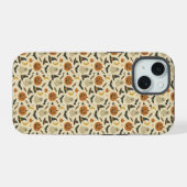 Grillige Halloween-patroon iPhone 15 Case (Achterkant horizontaal)