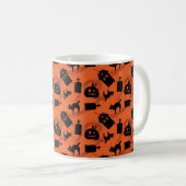 Grillige Halloween-patroon Koffiemok (Voorkant rechts)