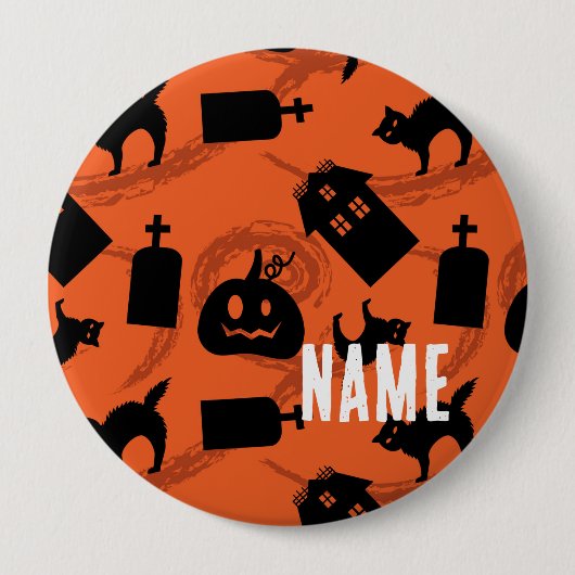Grillige Halloween-patroon Ronde Button 4,0 Cm (Voorkant)